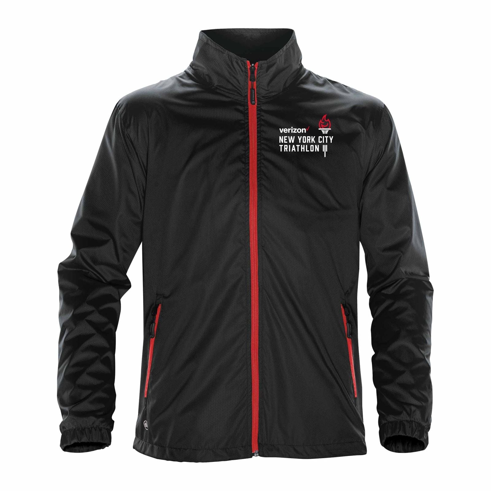 Men's DWR Zip Shell - Black/Red - Embroidered