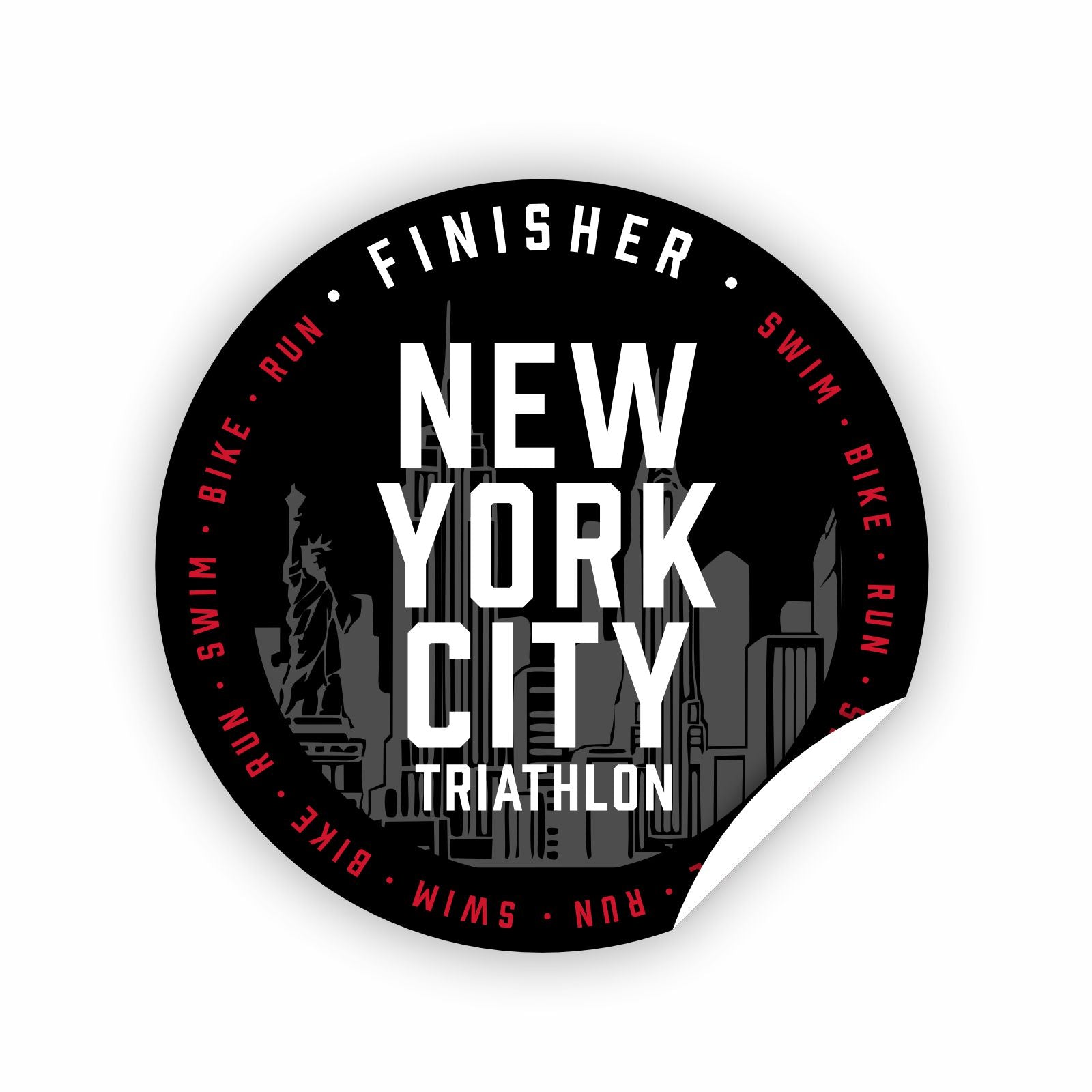 NYC Tri Sticker - Round -Black Finisher