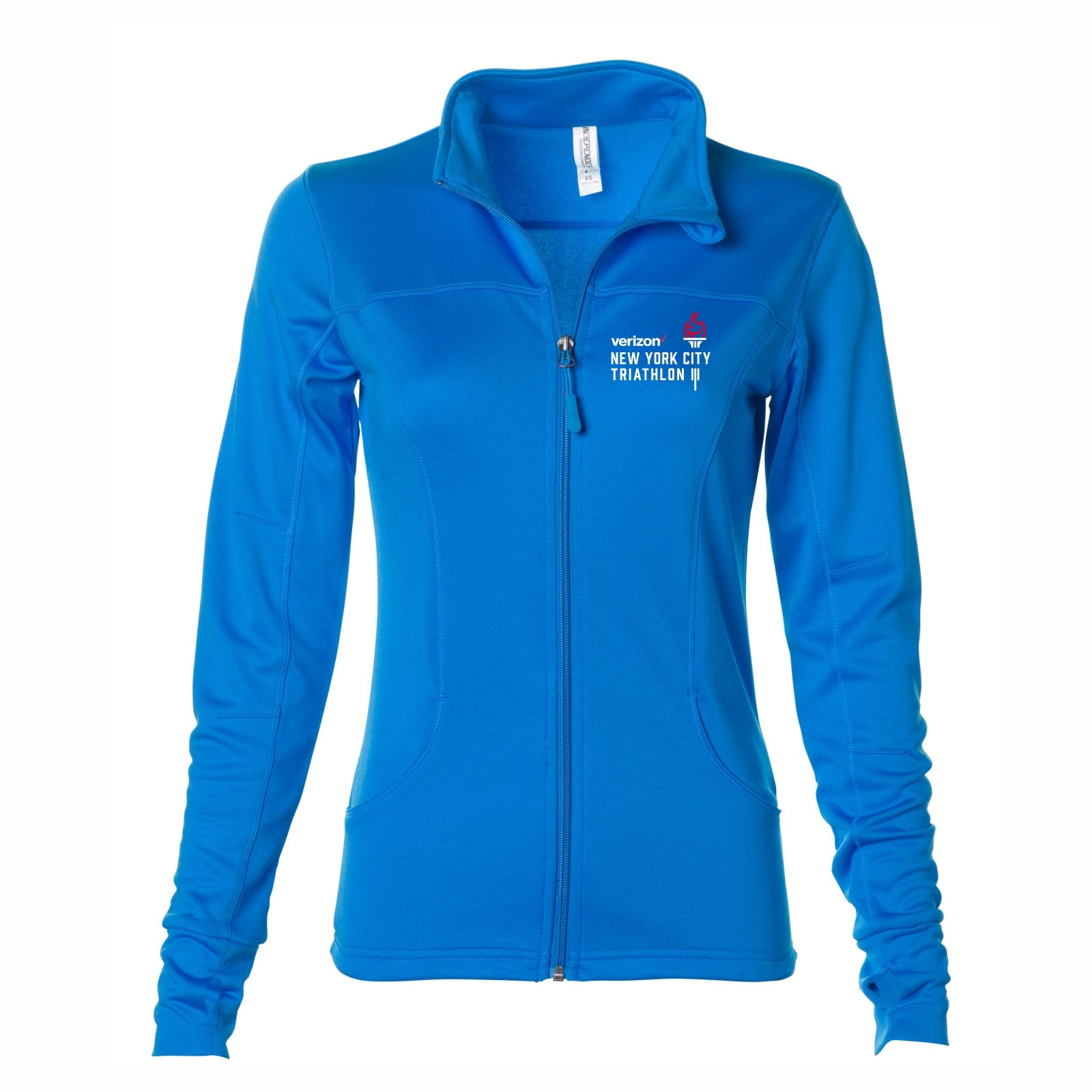 Women's Tech Fleece Zip Jacket - Aster Blue - Embroidered
