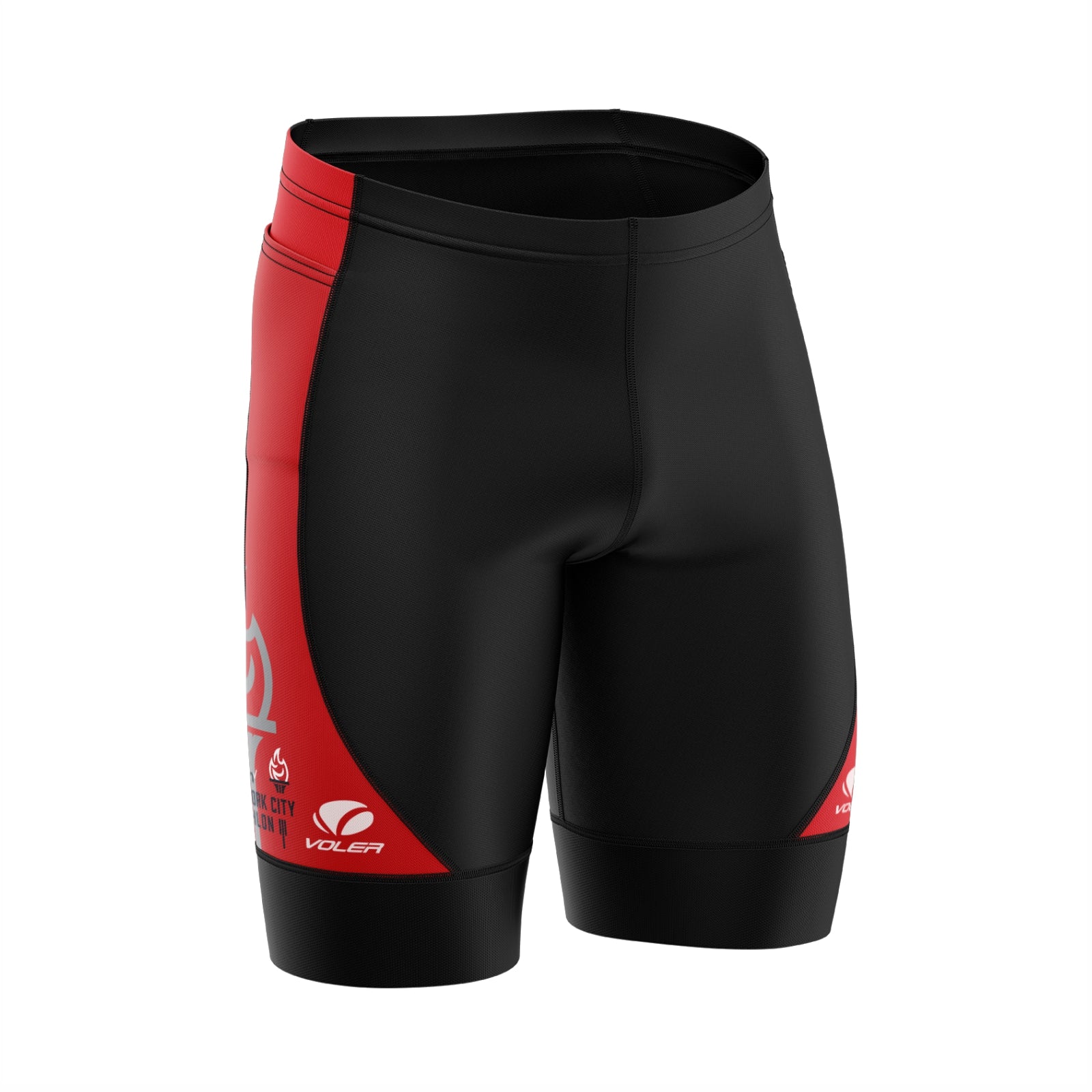 Men's Voler Tri-Shorts - Black/Red Sides - Torch
