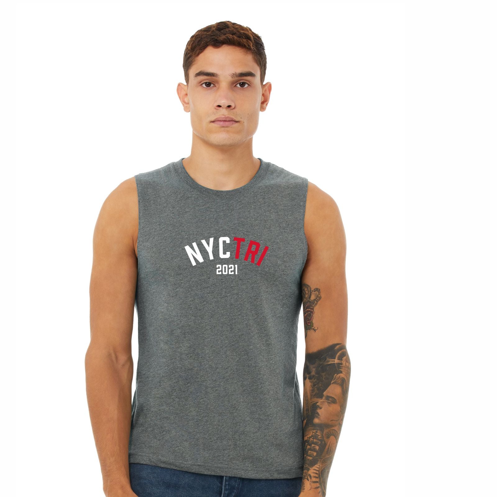 Men's Muscle Tank - Deep Heather - Fin Course21
