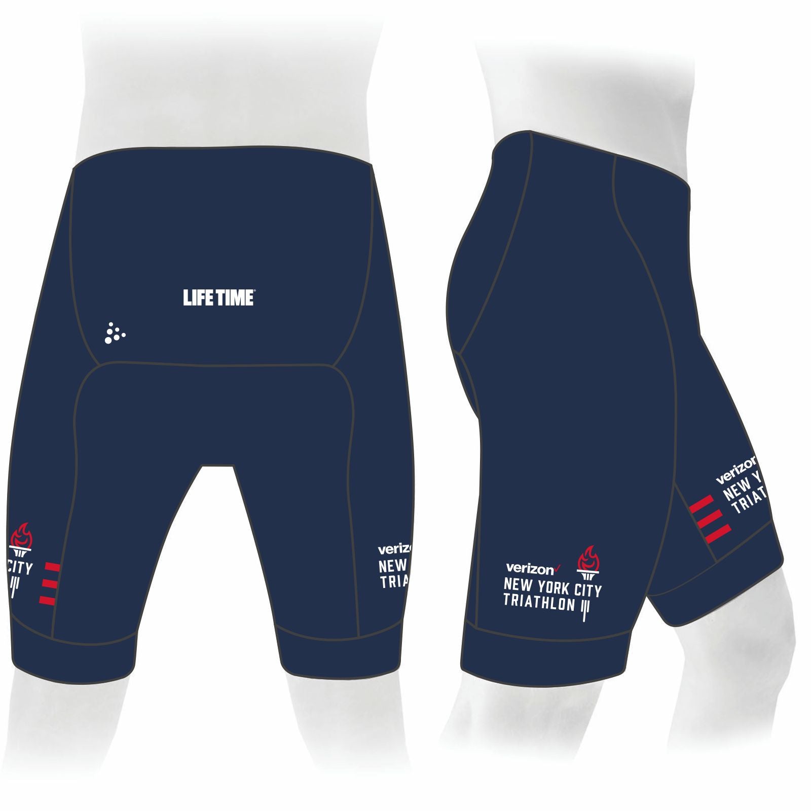 Men's CRAFT Cycle Shorts - Navy Torch Design