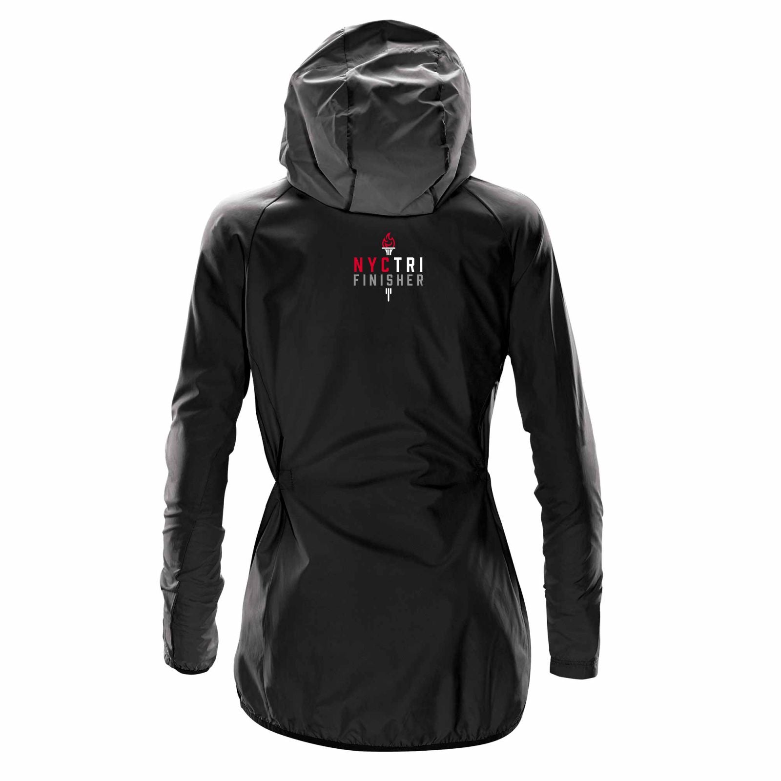 NYC Tri Women's Zip Hooded Shell -Black- 2023 Finisher Embr.